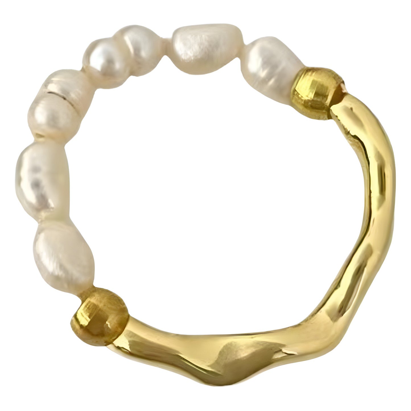 Freshwater Pearl French Minority Adjustable Size Elastic String High Ring