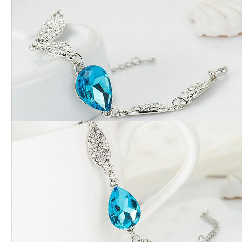 Full Diamond Crystal Big Water Drop Bracelets