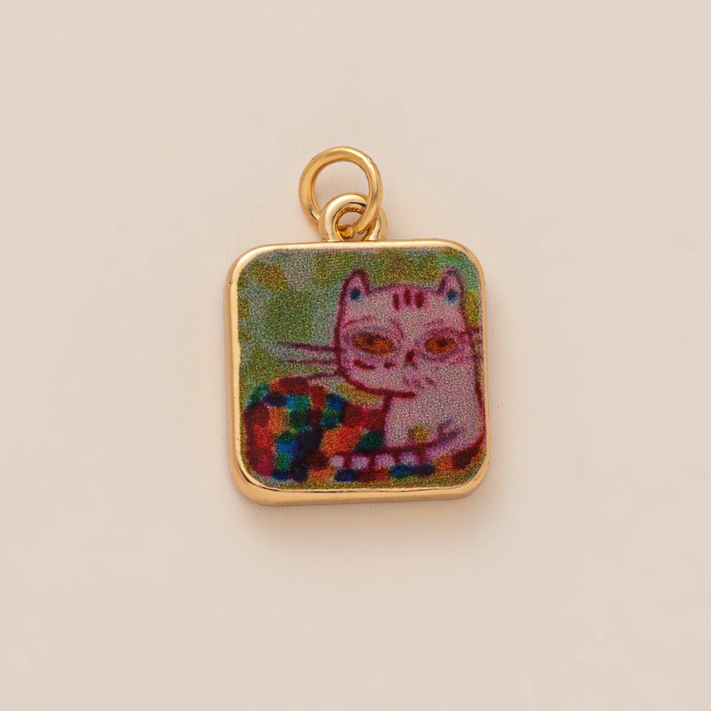 Color Plated Dopamine Copper Cat Fashion Necklace