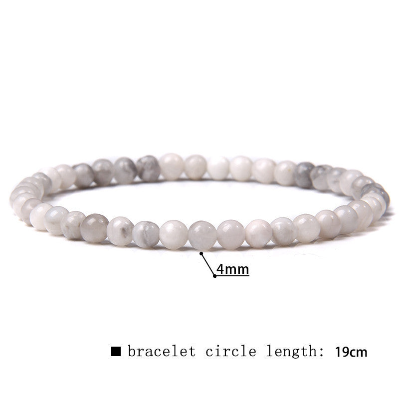 Women's Natural Stone Mini Energy Glossy Beads Bracelets