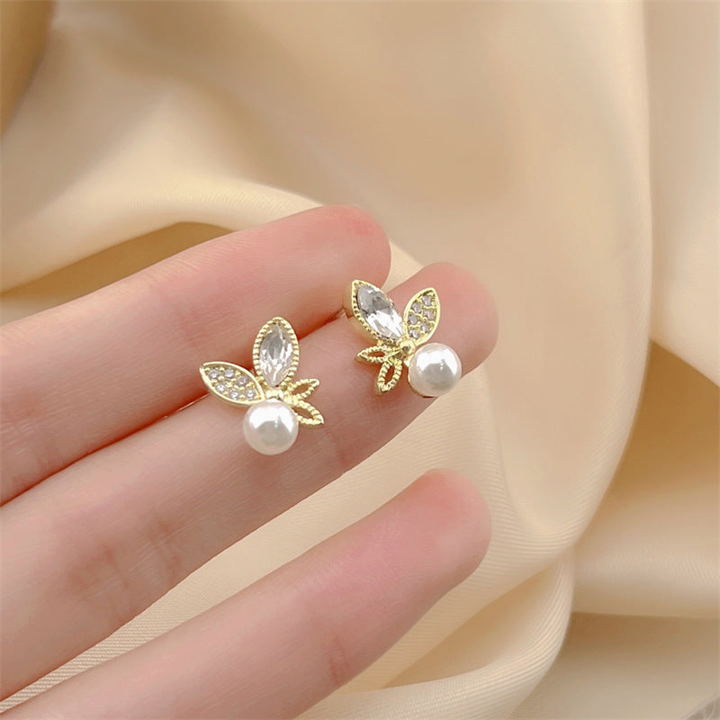 Elegant Bowknot Pearl Exquisite Design Personalized Earrings