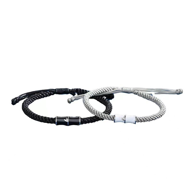 Women's & Men's Couple Pair Simple Niche Design Joint Woven Hand Bracelet