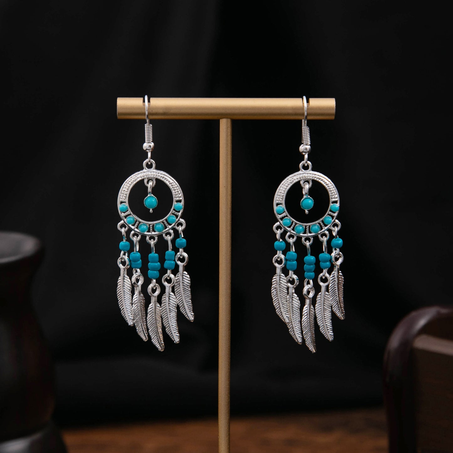 Bohemian Ethnic Style Ear Long Tassel Metal Fashion Earrings