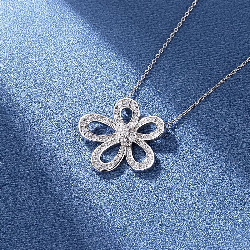 Diamond Sunflower Simple Delicate Indie Clavicle Chain Temperament Necklaces