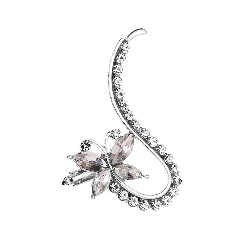 Temperament Butterfly Flower Single Hipster Catwalk Night Ear Clip