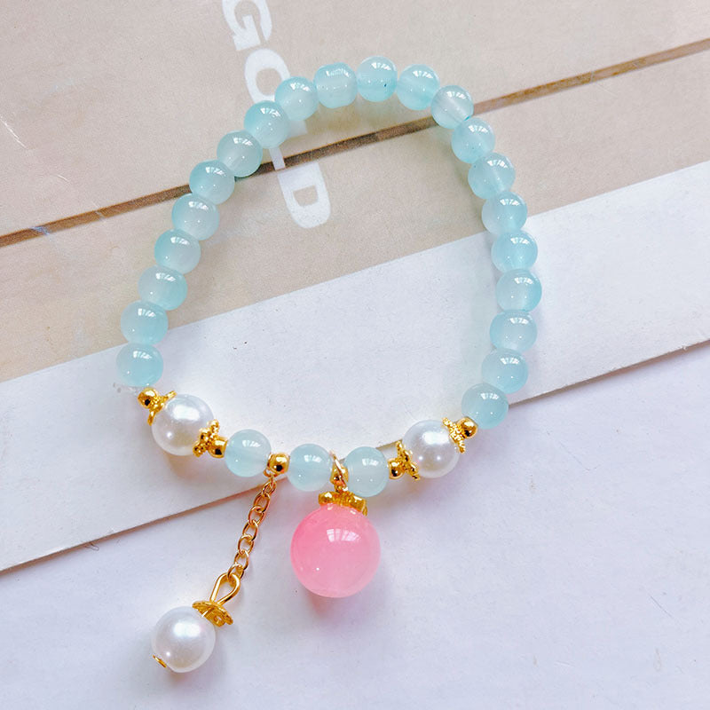 Bracelets de bijoux en cristal simples à la mode dégradé bicolore pour femmes