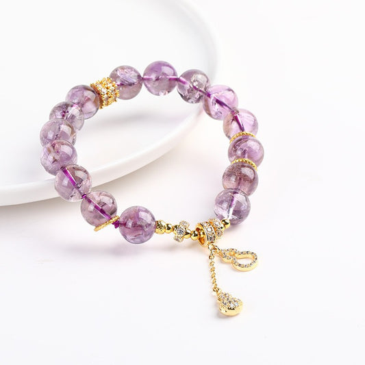 Natural Amethyst Single Circle Gourd Fashion Bracelets