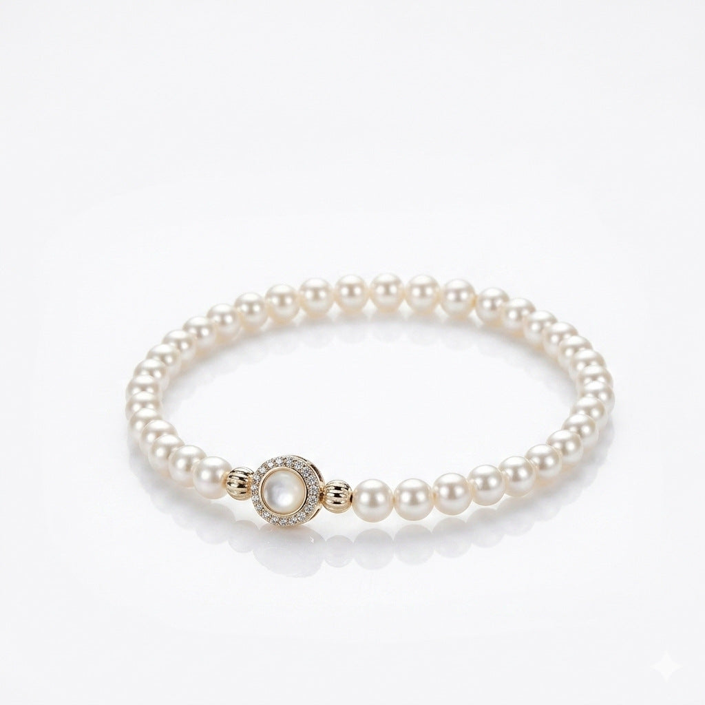 Women's Pearl Light Luxury High-grade Niche Design Elegant Natural Shell Bracelets