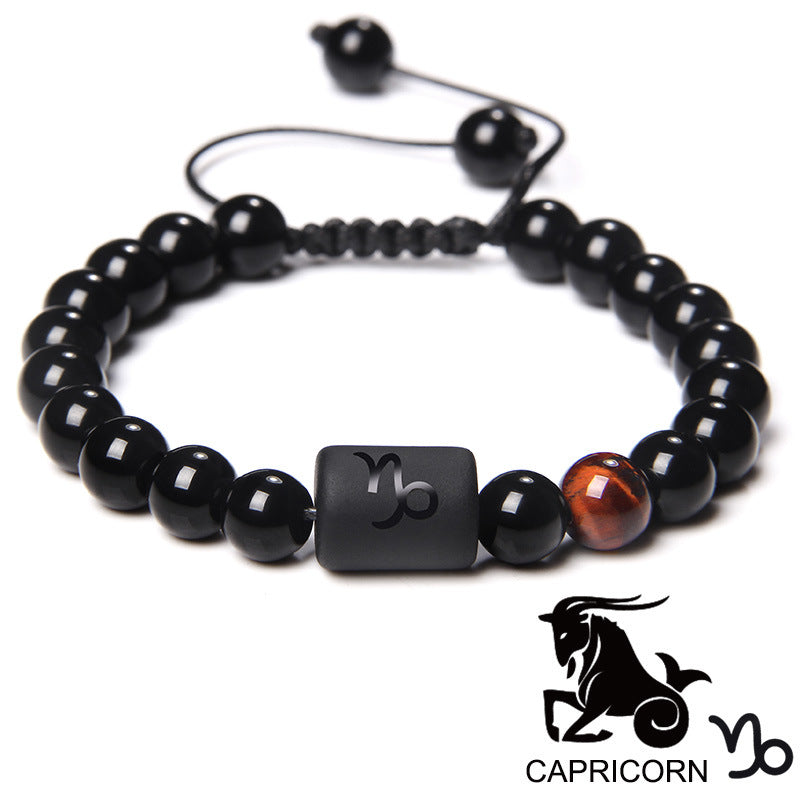 Bracelets Constellation Twee en perles d'agate rouge naturelle pour hommes