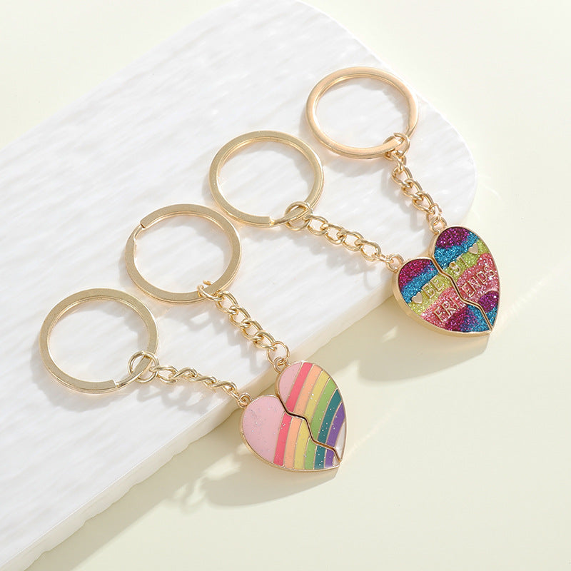 Letter Good Friend Magnetic Gradient Color Pendants