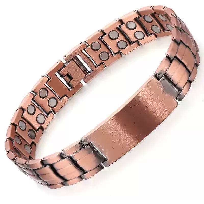 Men's Fashion Retro Environmental Protection Bronze Three Rows Bracelet