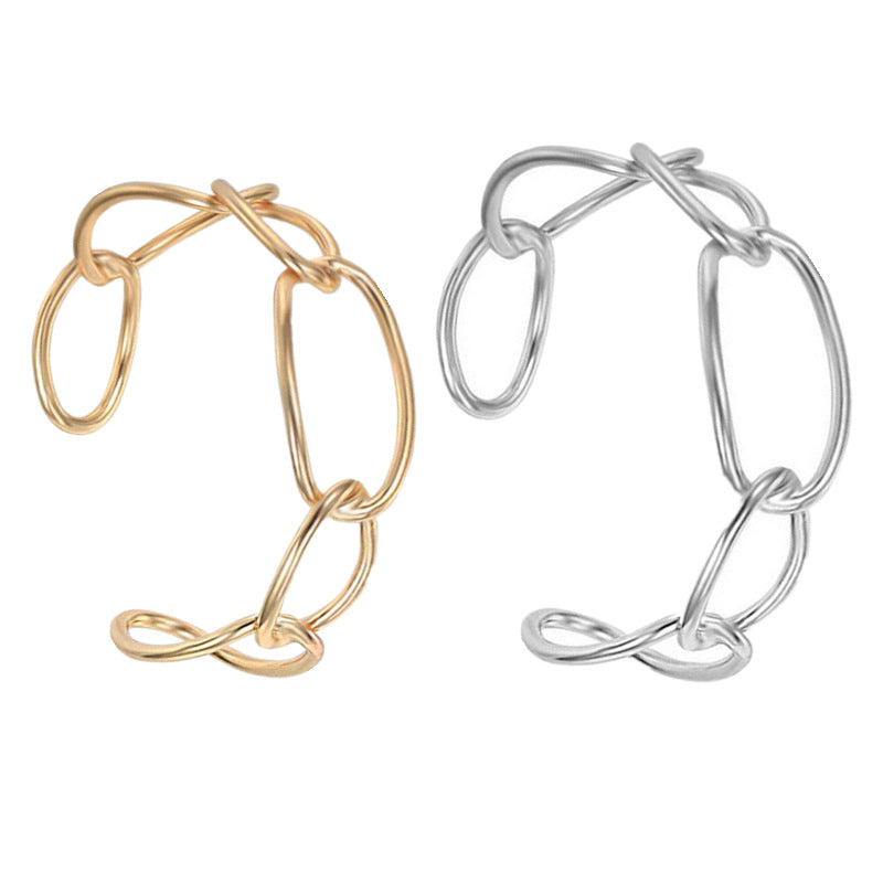 Women's Gold Plated Design Hollow Metal Cold Style Bracelet