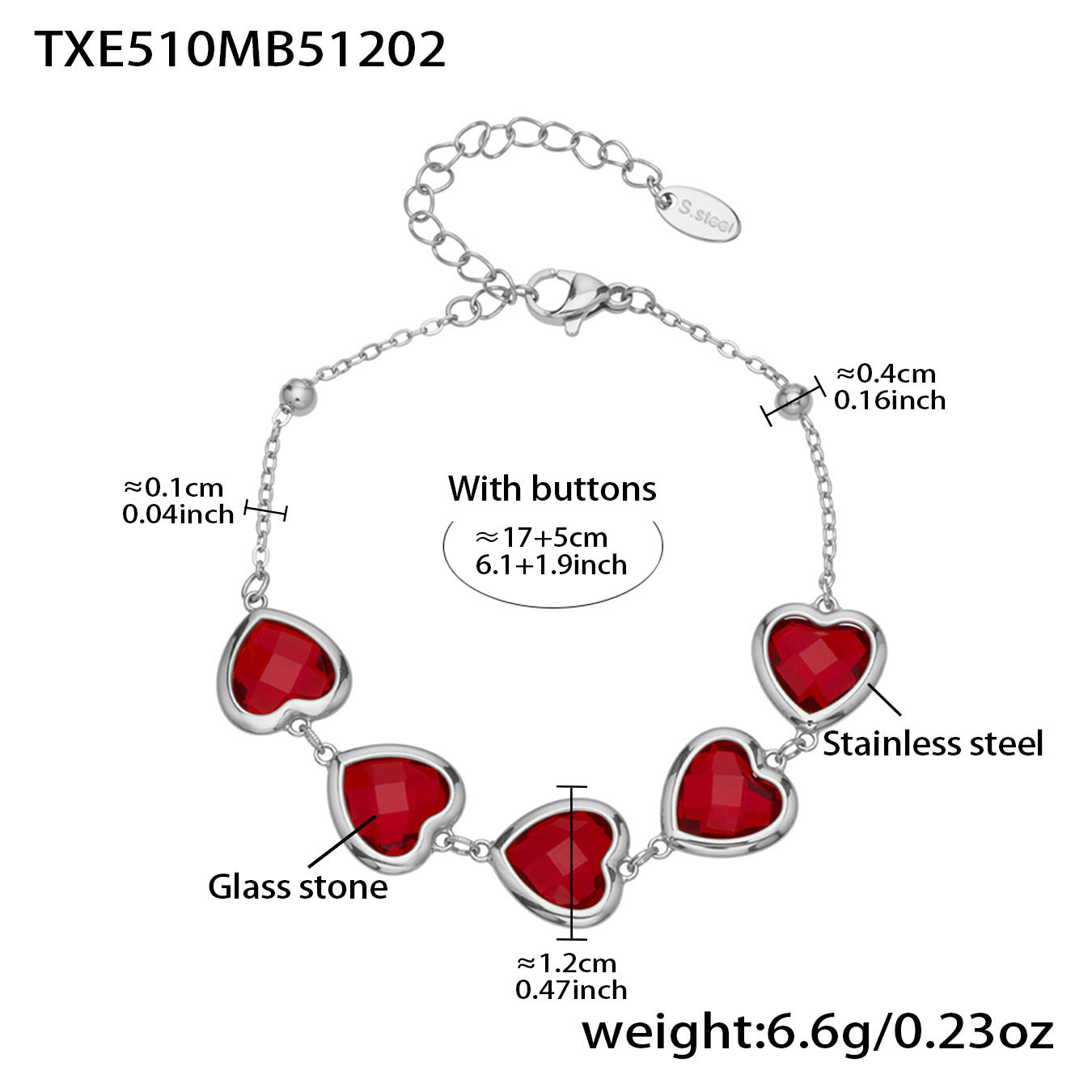 Cut Candy Color Heart-shaped Glass Stone Fashion Exquisite Stainless Rings