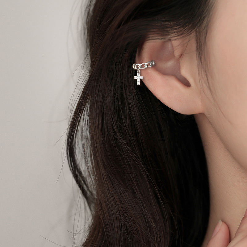 Starry Long Pearl Tassel Zircon Without Rings