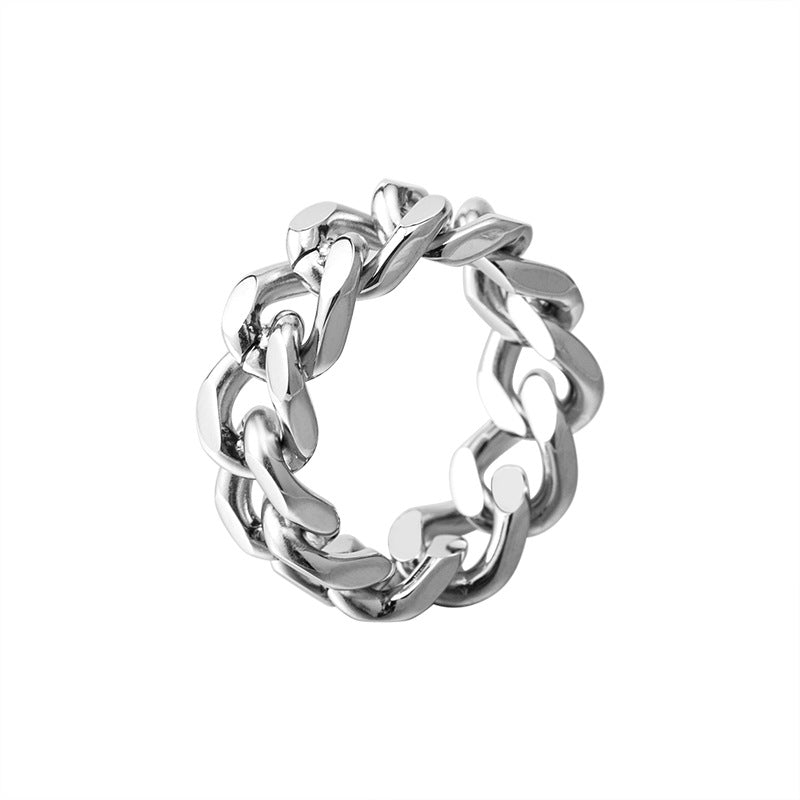 Metal Cold Style Punk Minimalist Creative Geometric Ring