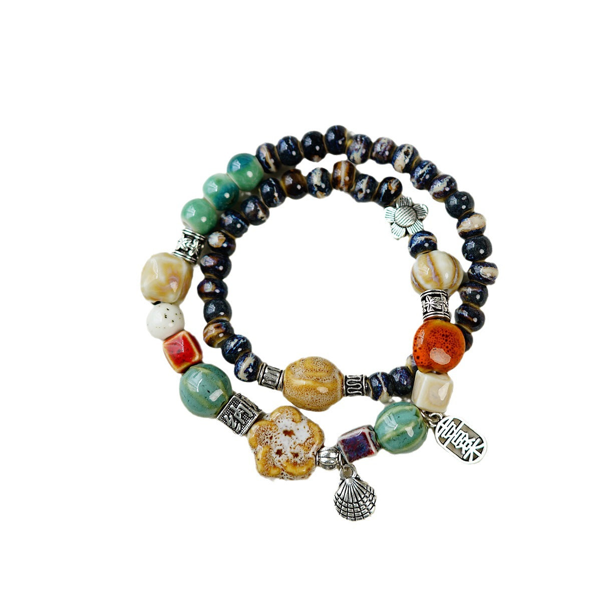 Bracelets en céramique pour femmes, ornement ethnique artistique, papillon, accessoires