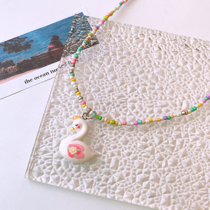 Cute Butterfly Heart Clavicle Chain Dopamine Necklaces