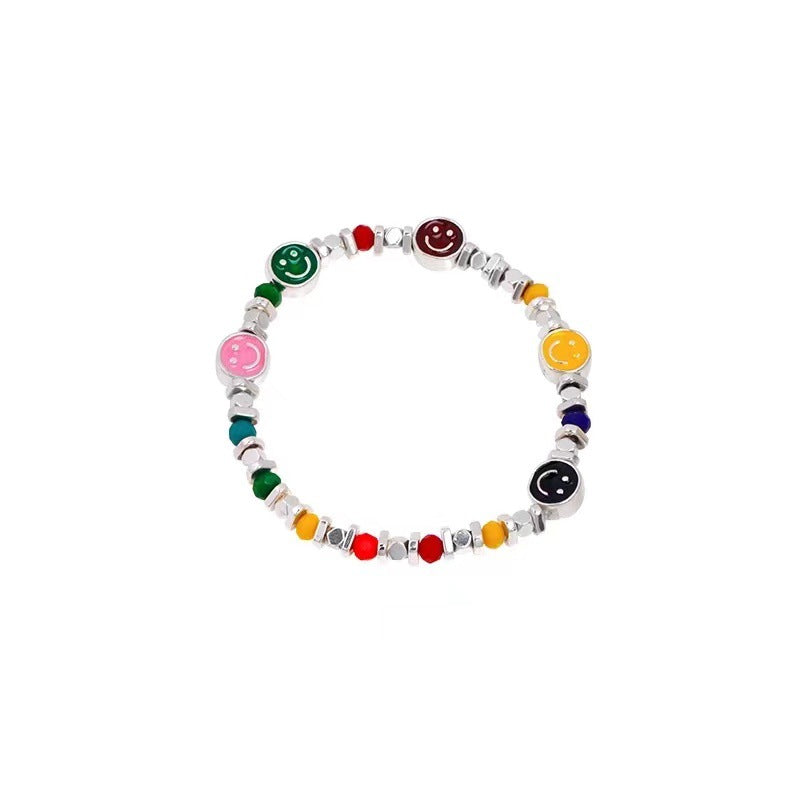 Bracelets exquis de luxe pour femme, Smiley perlé, léger, minoritaire