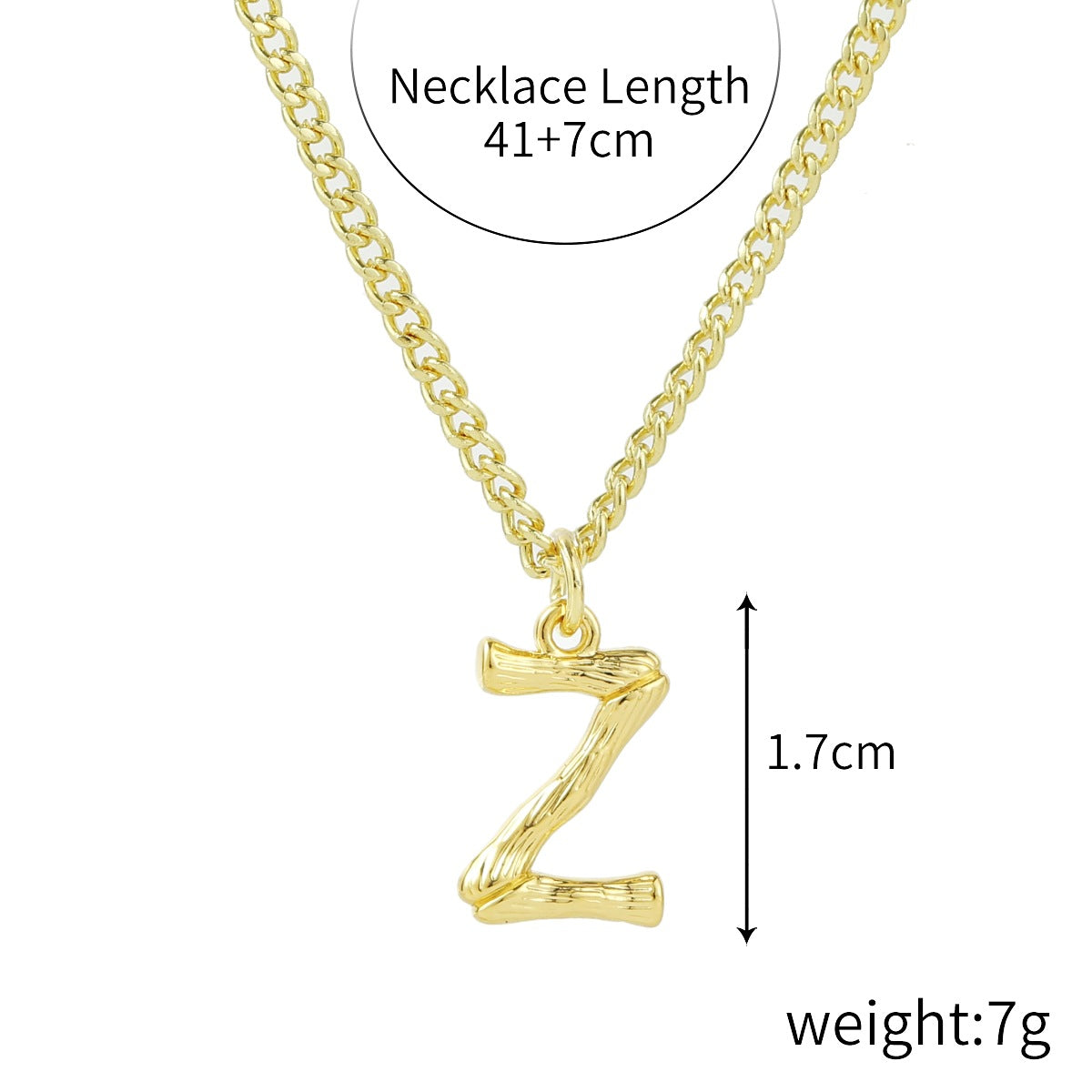 Women's Style Ornament Bamboo Letter Pendant Clavicle Necklaces