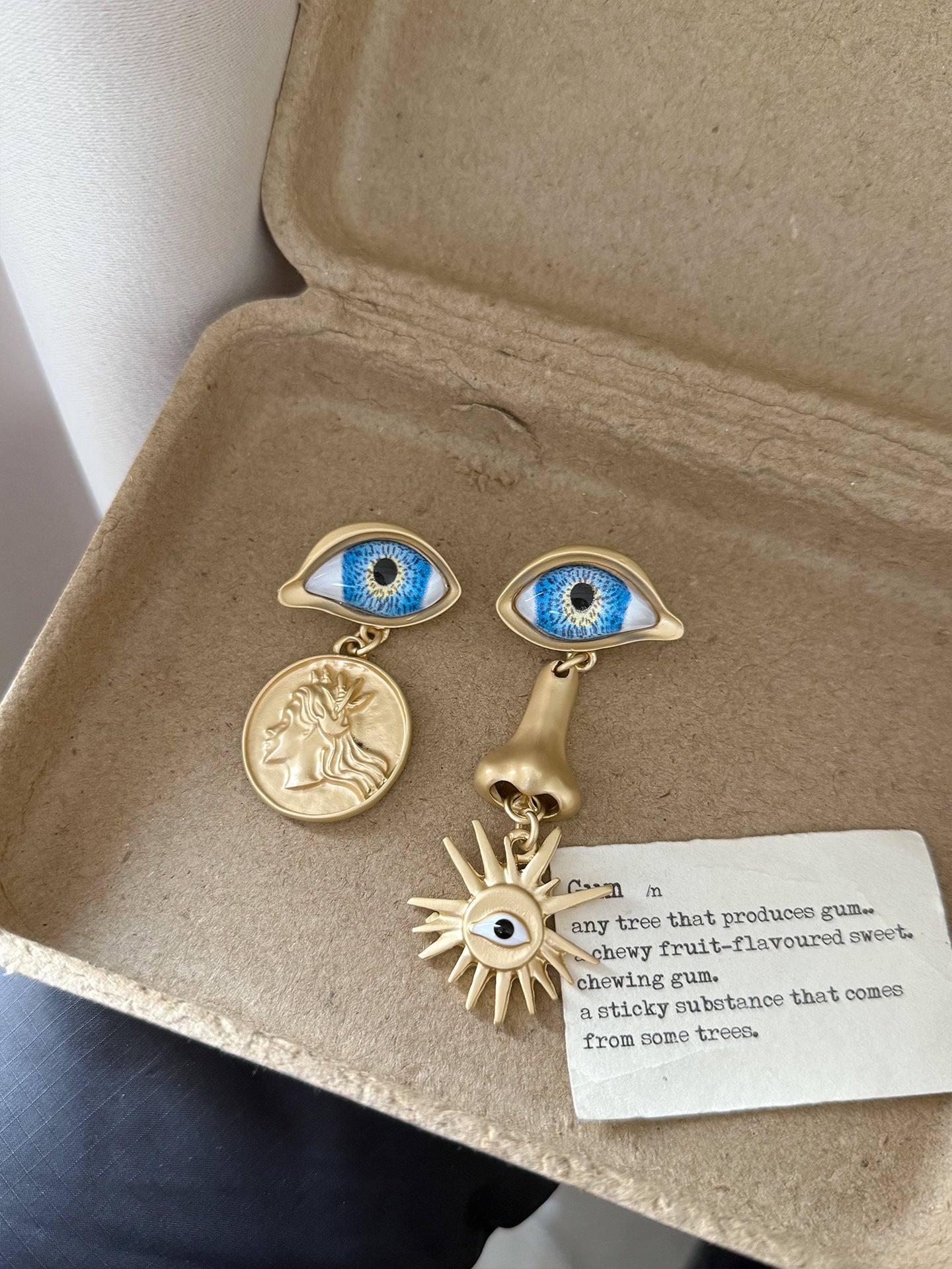 Personalized Eye Retro Three-dimensional Evil Eyes Earrings