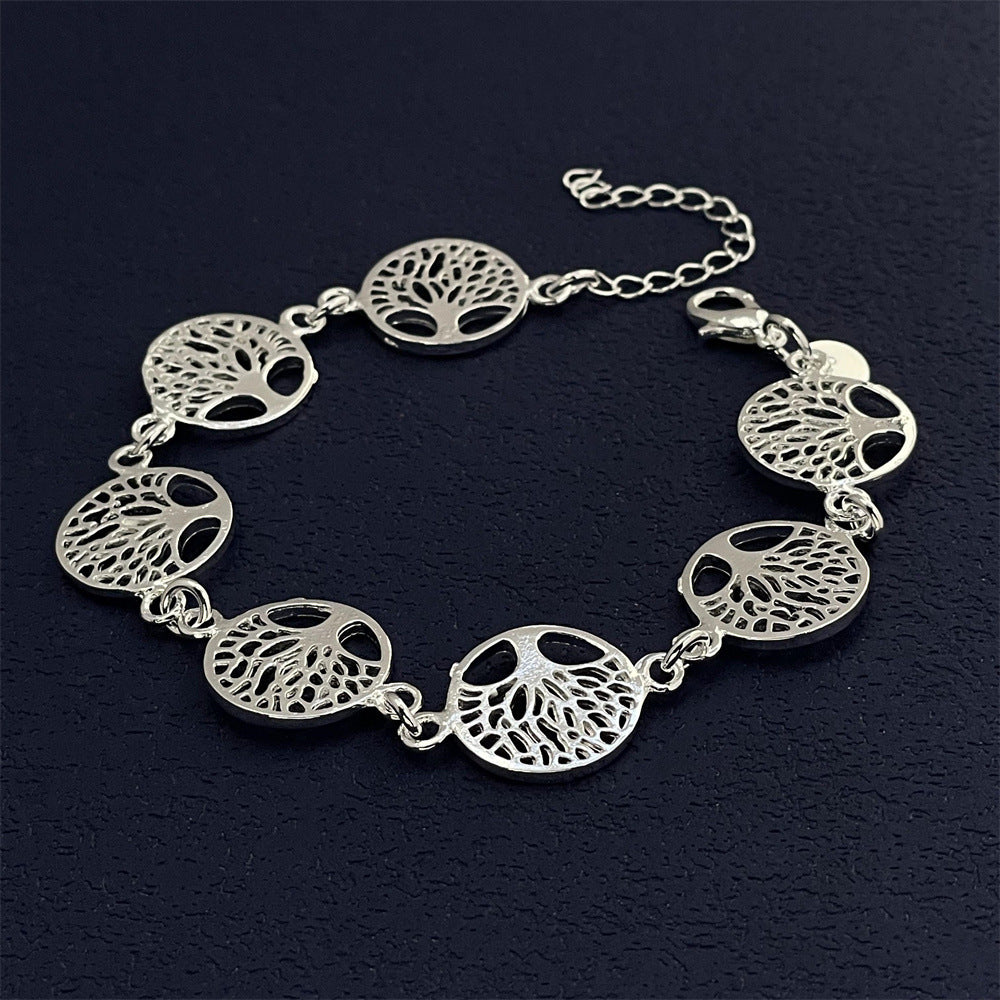 Creative Sier Plated Lucky Tree Popular Bracelet