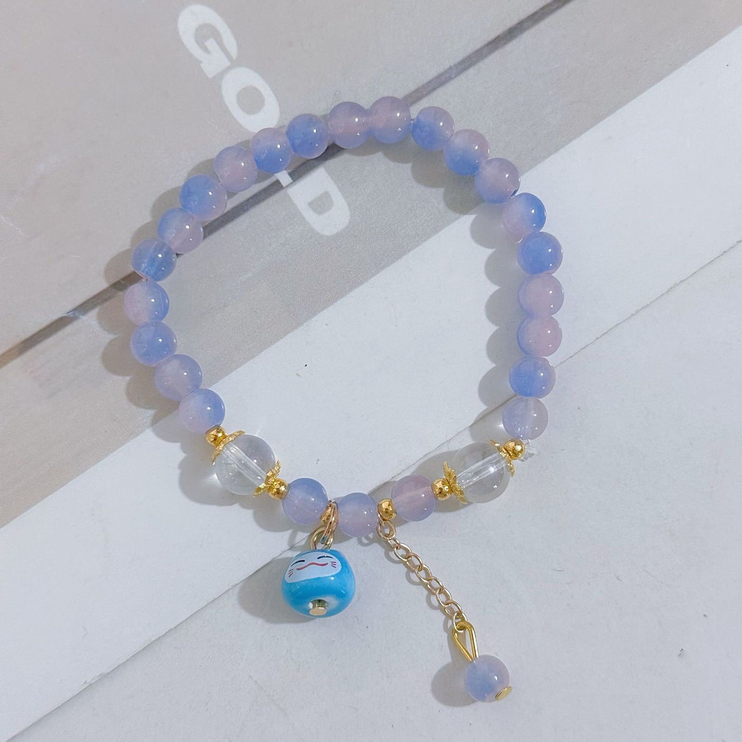 Bracelets de bijoux en cristal simples à la mode dégradé bicolore pour femmes