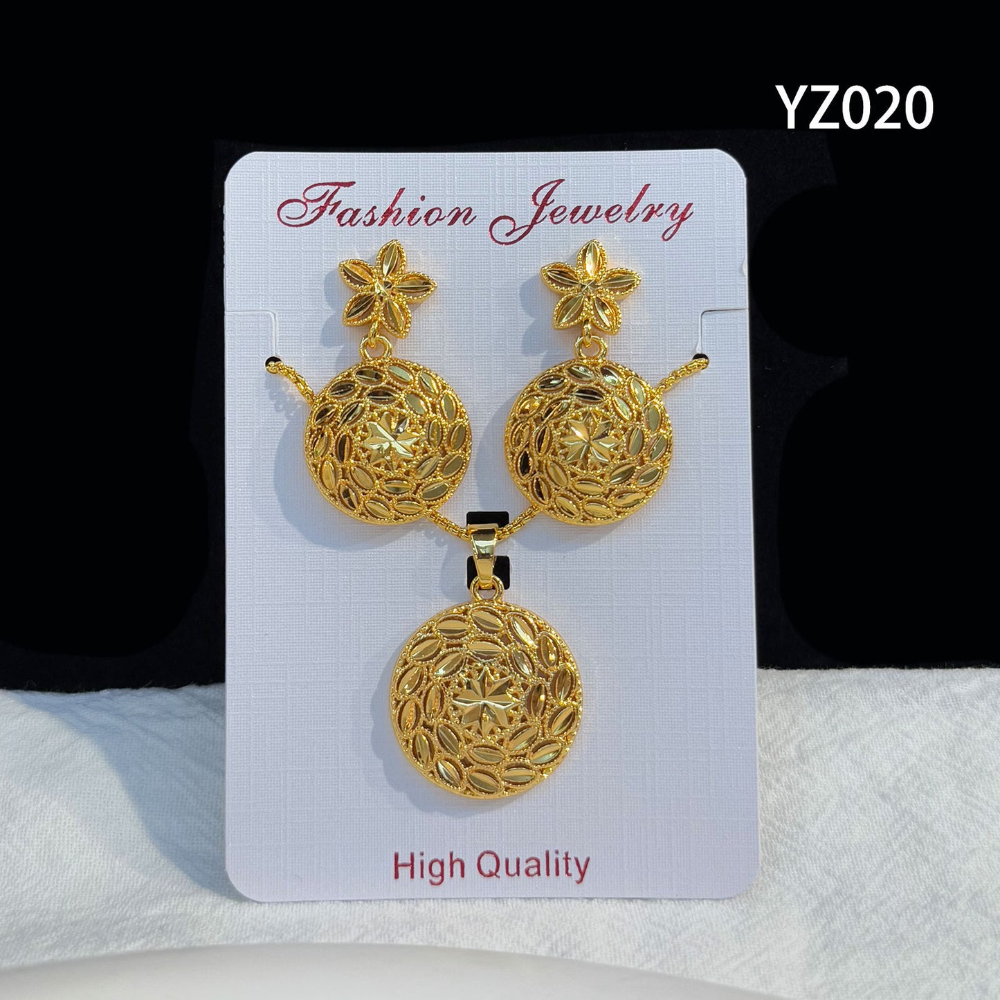 Love Heart Flowers Ear Medium Suit Pendants