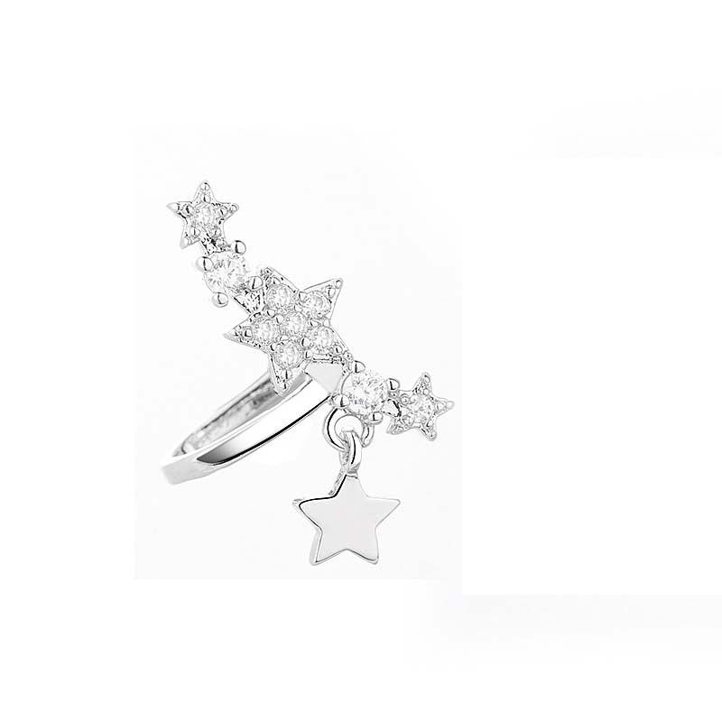 Temperamental Big Dipper Female Niche Personality Indie Rhinestone Ear Clip