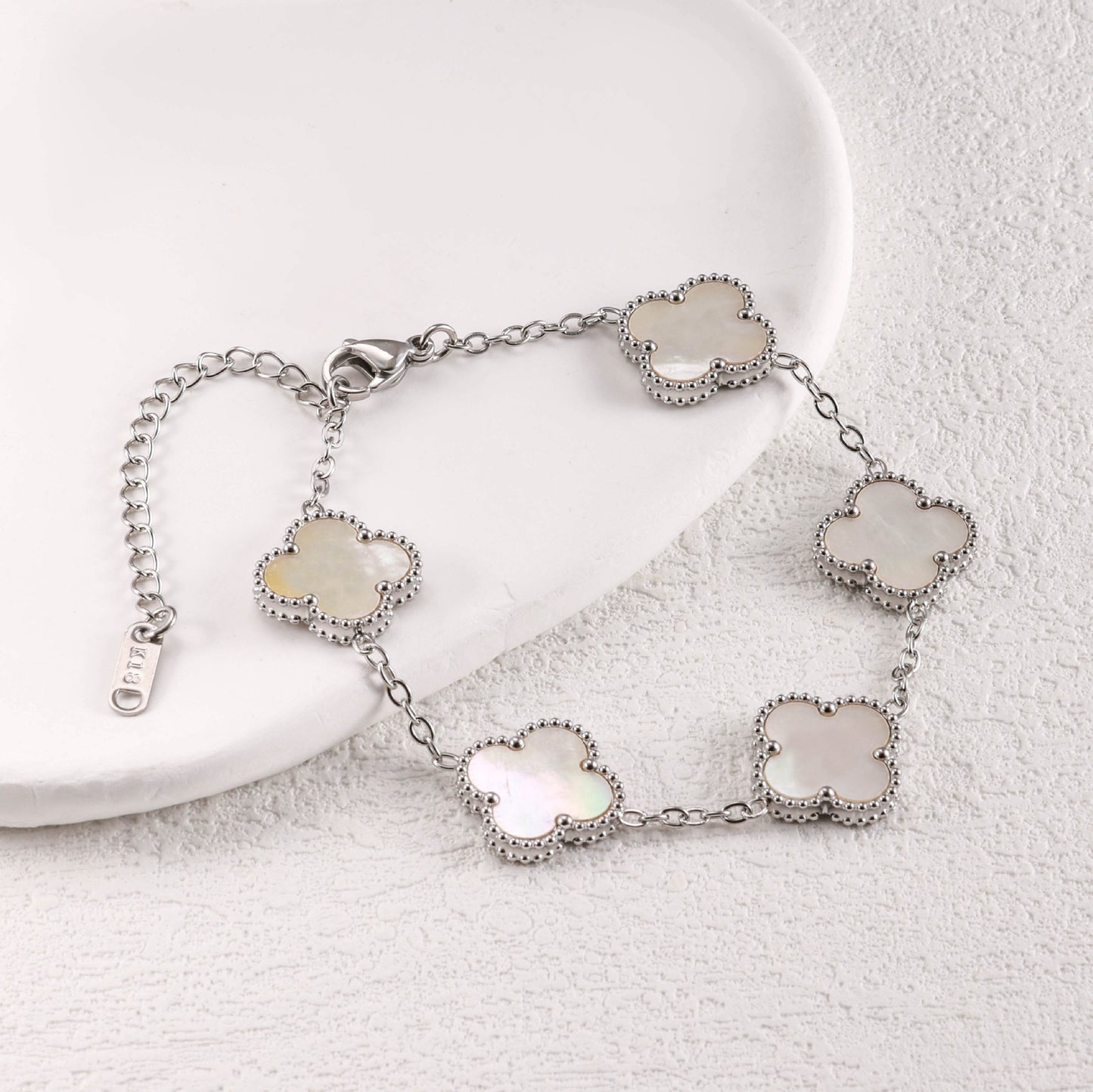 Women's Gold Coating Double-sided Fritillary Light Luxury High-grade Sense Minority Bracelet