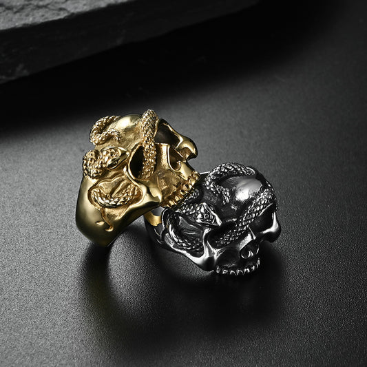 Hop Viper Skull Dark Style Rap Ringe