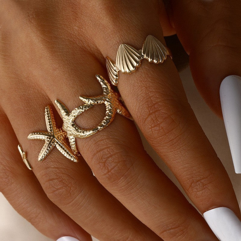Clearance Vintage Creative Heart Hollow Butterfly Rings