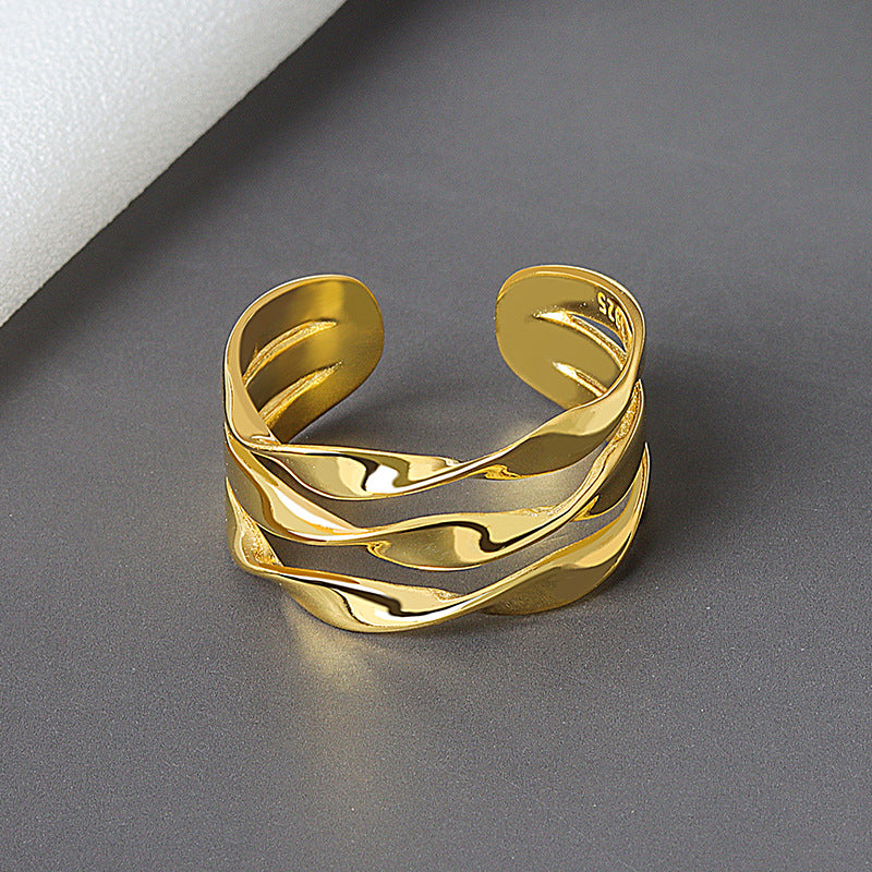 Twisted Open Female Personalized Cold Style Rings