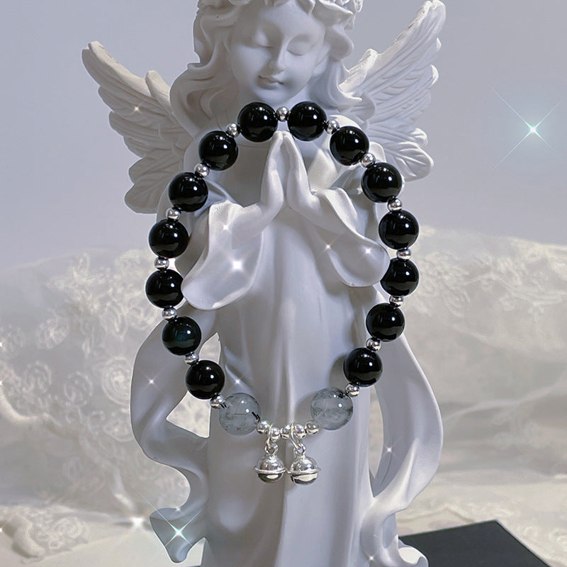 Glass White Minimalism Bell Girlfriends Retro Bracelet