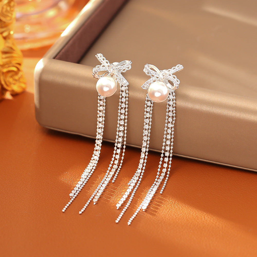 Women's Bow Long Tassel Fashion Elegant Graceful Exquisite Rings