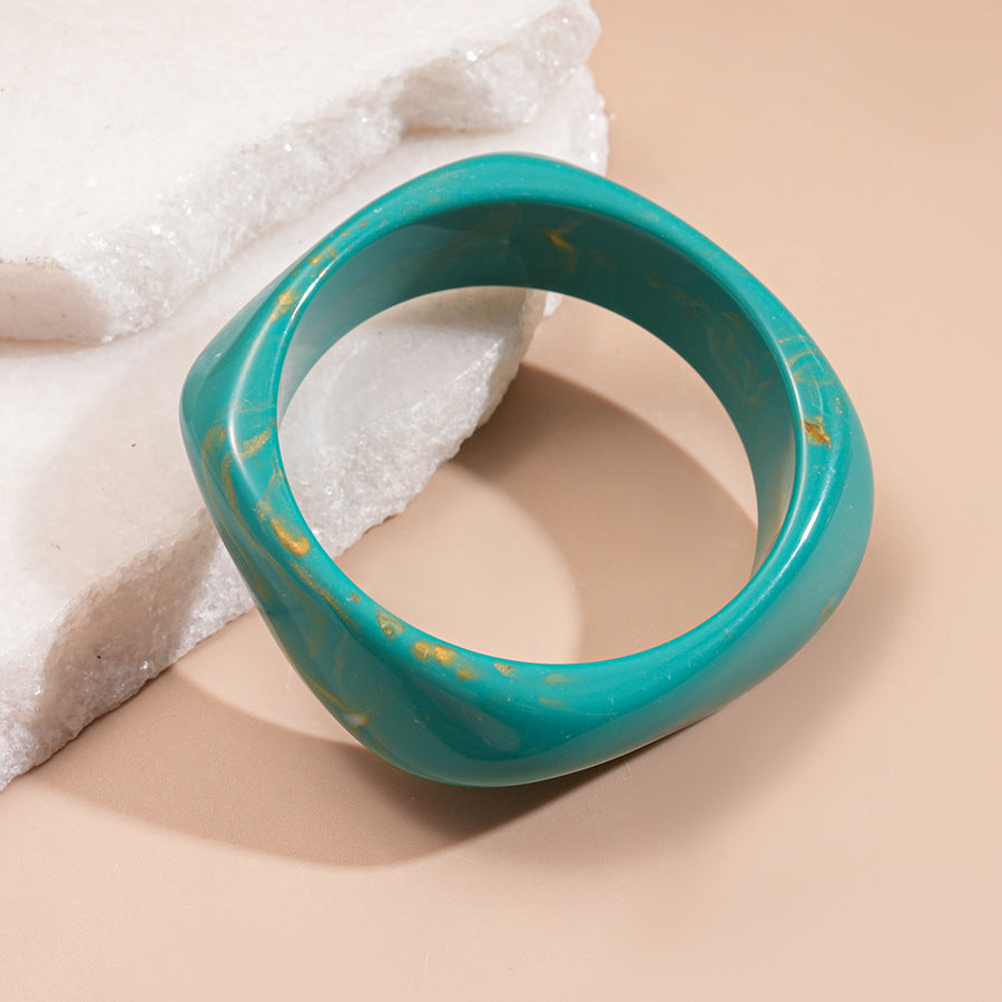 Women's Irregular Resin Minority Simple Retro Temperament Personality Fashion Design Unique Bracelets
