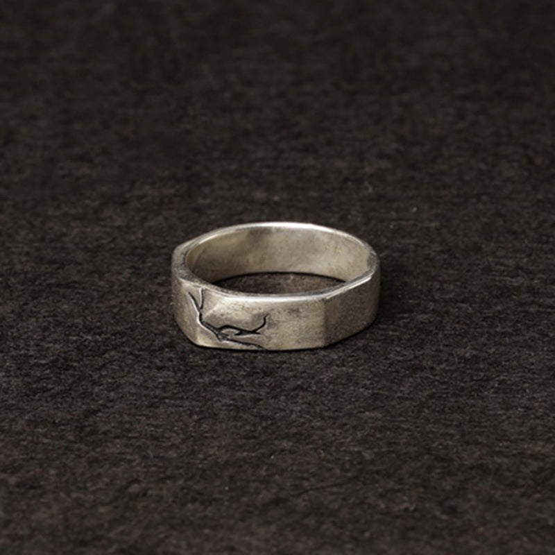 Crack Female Male Thailand Sier Trendy Open Adjustable Ring