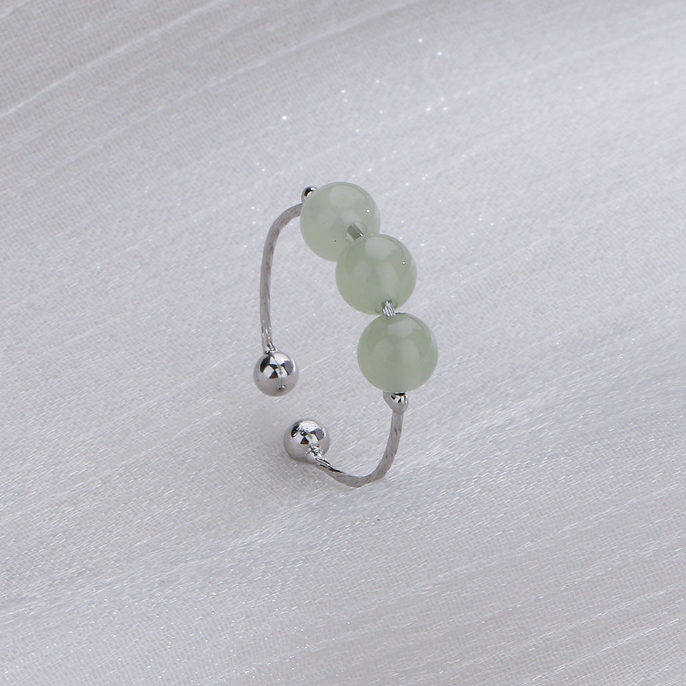 Small Pearl Open Version Simple Design Personalized Cold Ring