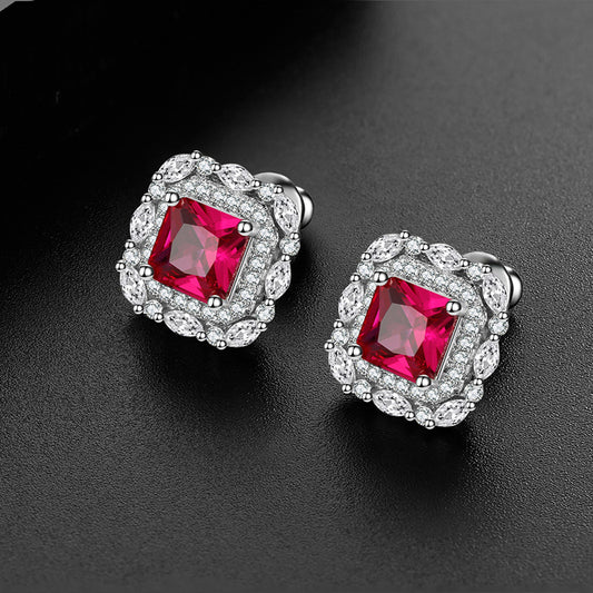 Women's Shi Simple Luxury Temperament Super Shiny Princess Earrings