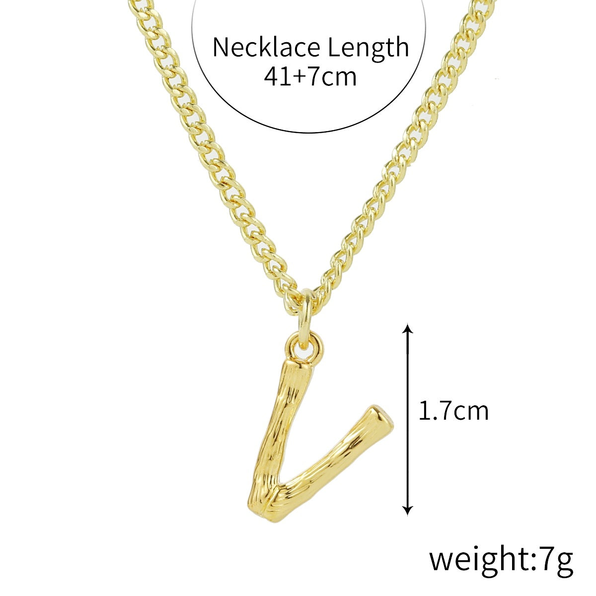 Women's Style Ornament Bamboo Letter Pendant Clavicle Necklaces