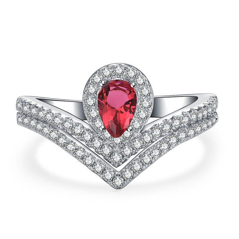 Women's Blue Sapphire Moissanite Trendy Unique Design Rings