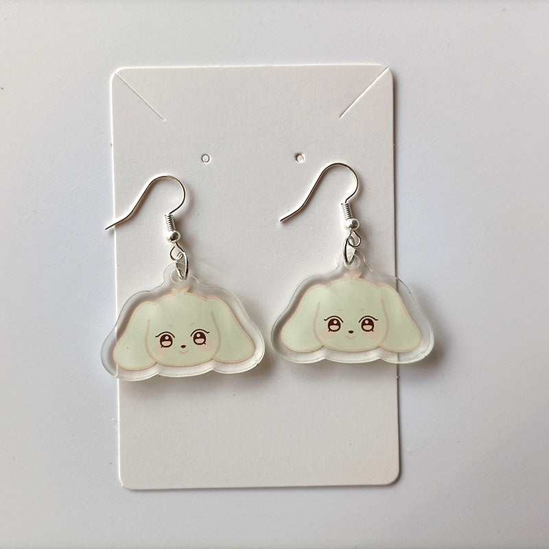 Unique Flash Double-sided Acrylic Ear Peripheral Earrings