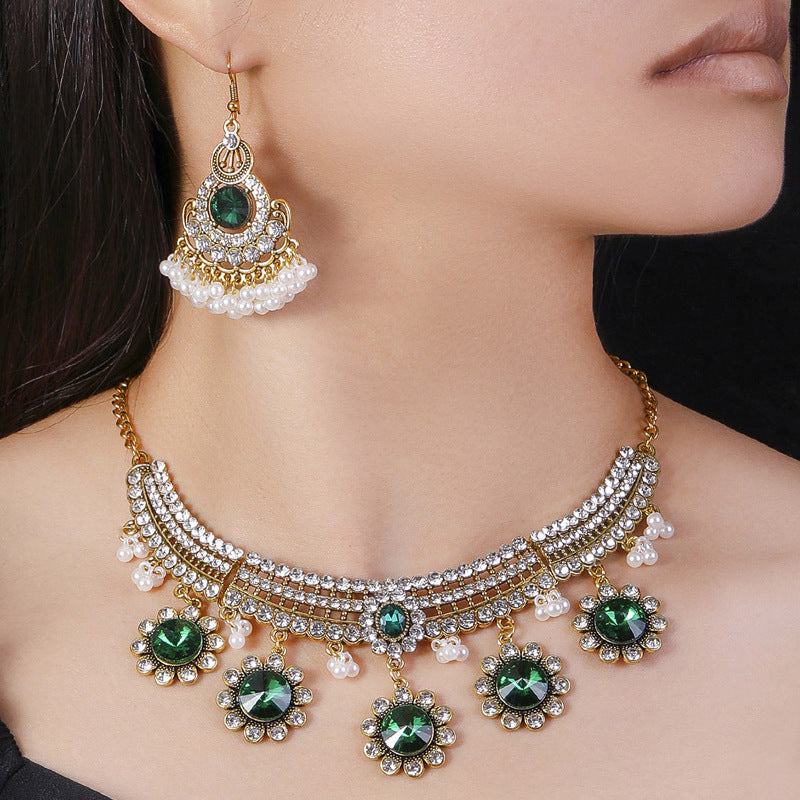 Indian Ethnic Style Vintage Gemstone Beads 2 Necklaces