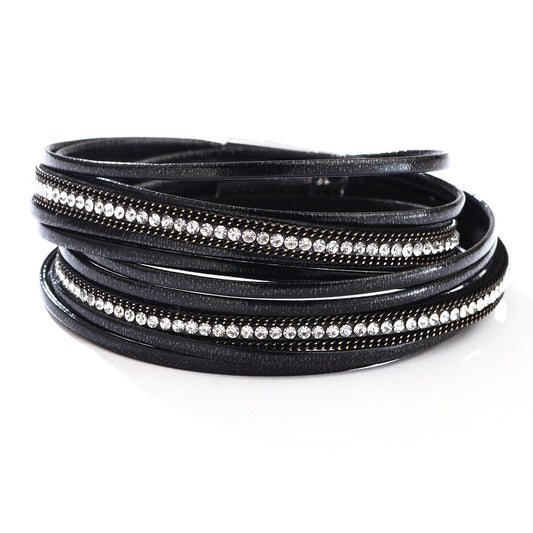 Leather Color Rhinestone Fashion Hot Simple Bracelets