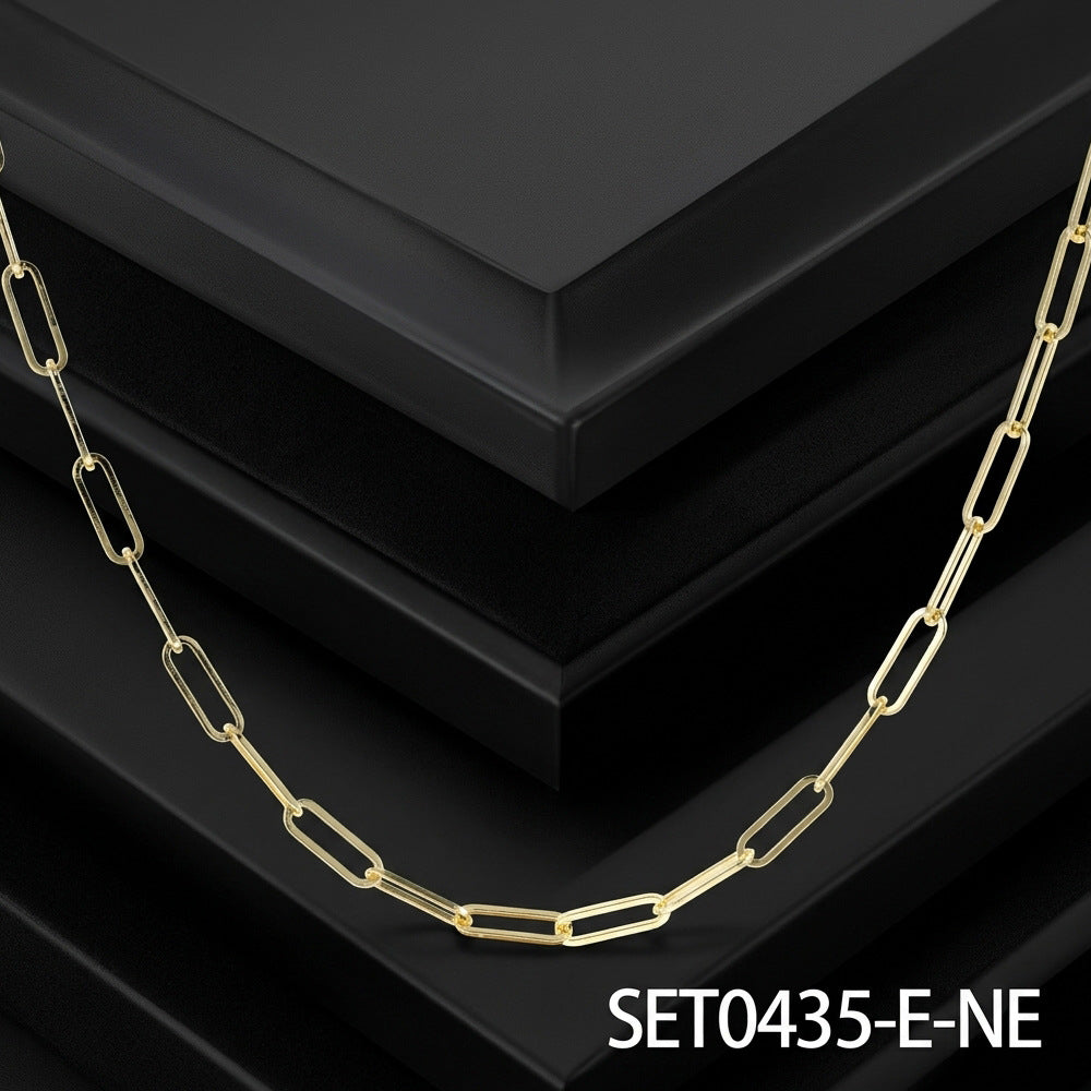 Clip Two-piece Special Interest Light Luxury Style Clavicle Chain Trendy Necklace