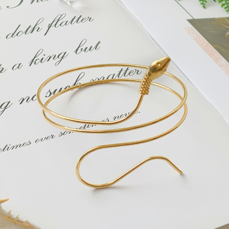 Snake-shaped Female High-key Dignified Armband Retro Fashion Twisted Bracelets