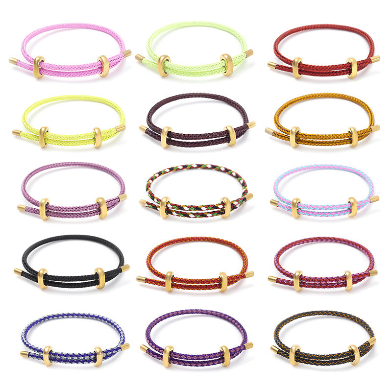 Two-way Adjustable Beaded Steel Wear Lucky Bracelets