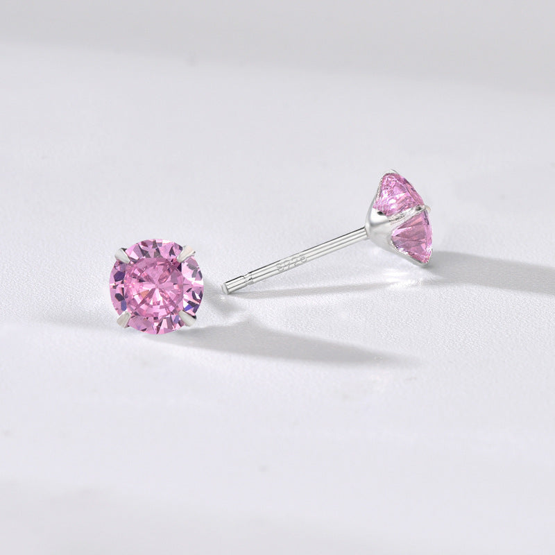 Fashion Zircon Twee Birthday Sier Sterling Earrings