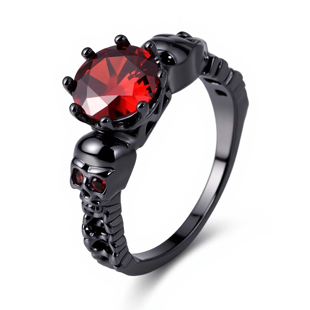 Female Retro Purple Zircon Fashion Creative Ghost Ring