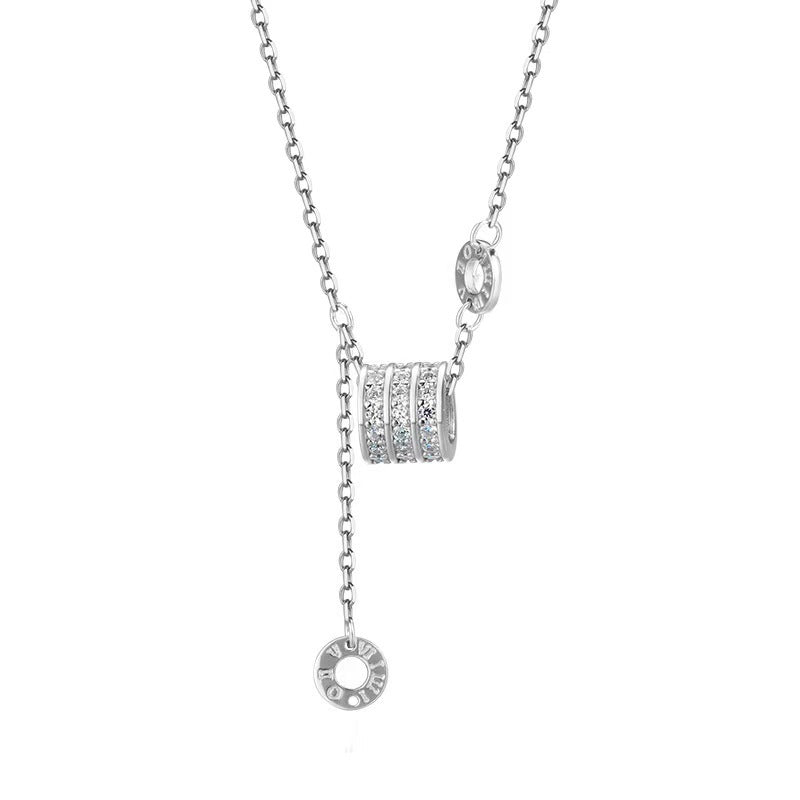 Source Small Waist Tassel Full Diamond Sterling Necklace