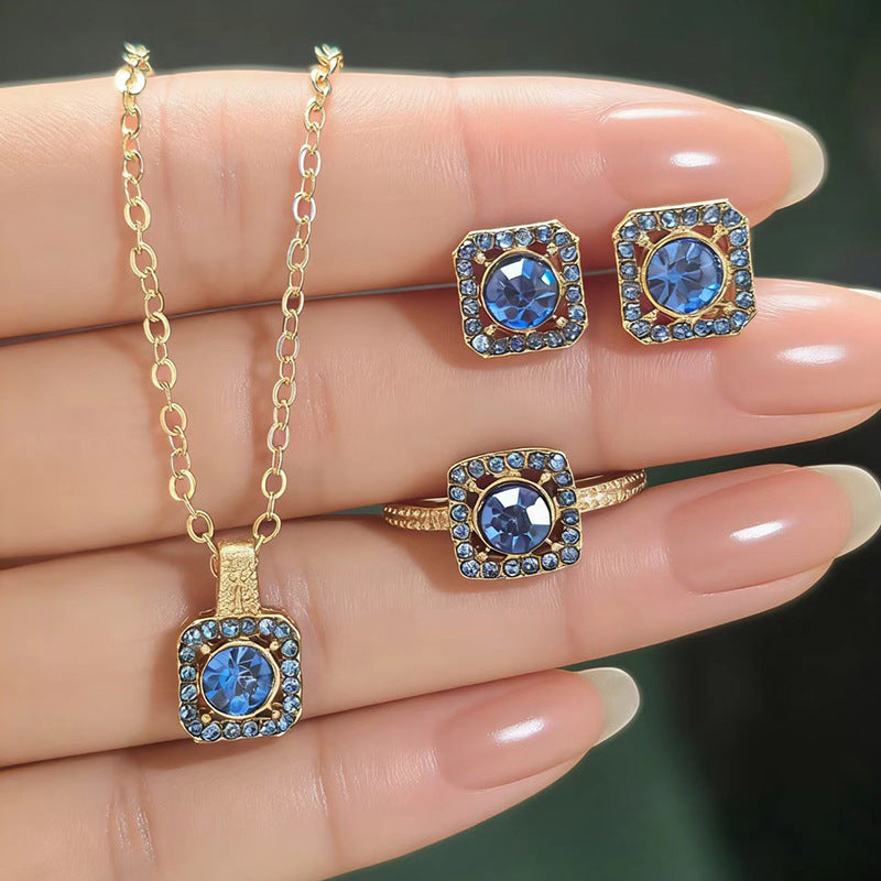 Women's Light Luxury Minority Birthday Gift High Jewelry Set